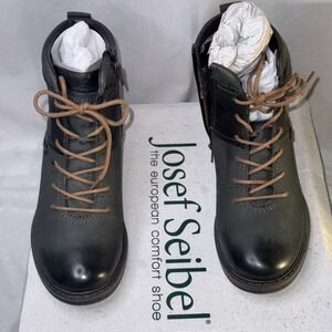Josef Seibel‎  Leather Comfort Lace Up Zip Boots Josef Seibel Selena 50 EU 36
